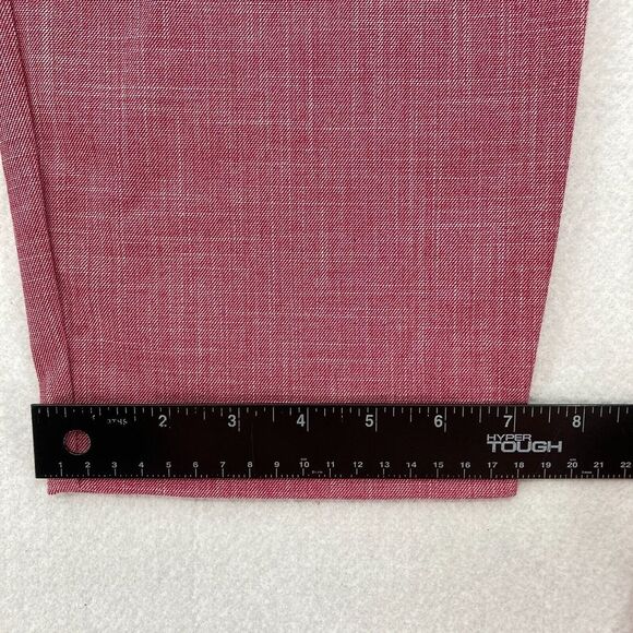 Worthington Dress Pant Women's 14 Straight Leg Crop Red Stretch Fabric High Rise - Picture 9 of 12